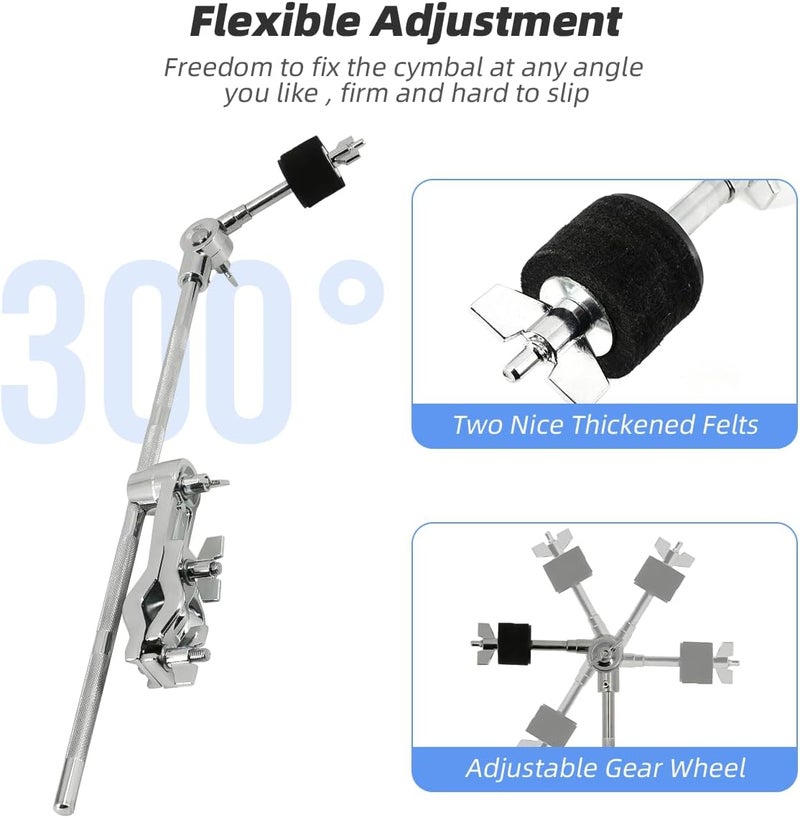 Domofa Drum Extension Arm Cymbal Boom Arm with Clamp Cymbal Attachment Arm for Drum Cymbal Parts - Image 5